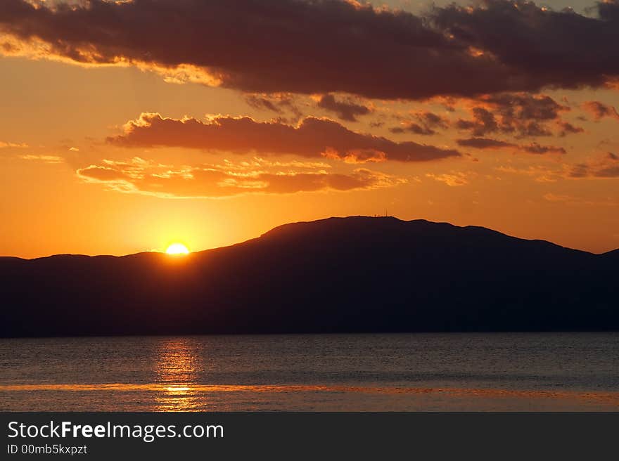 Sunset at sea