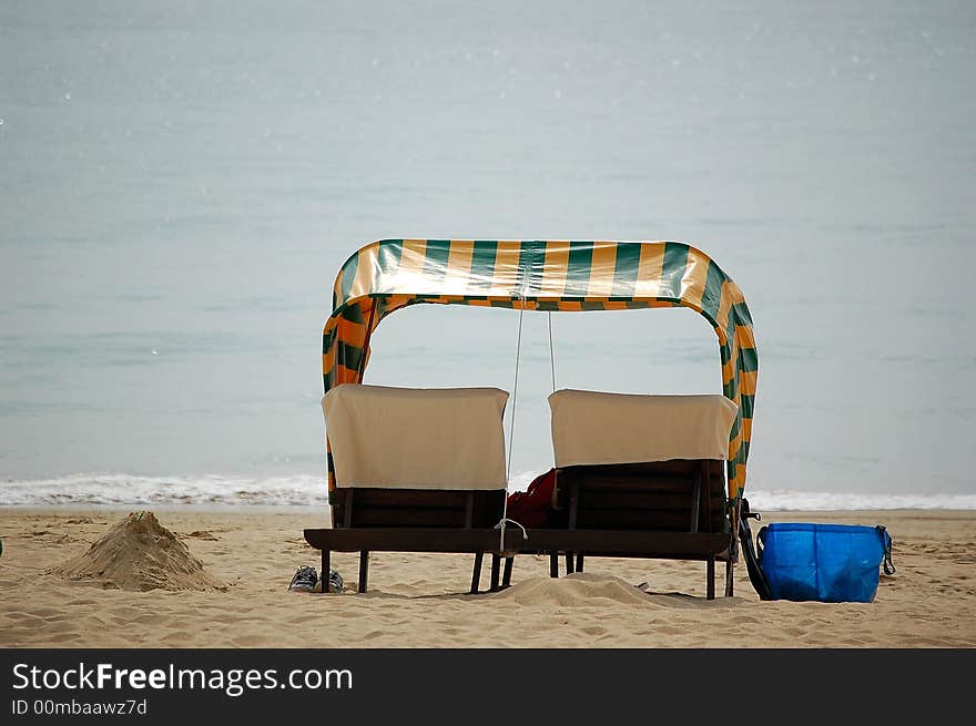 Seats on the beach