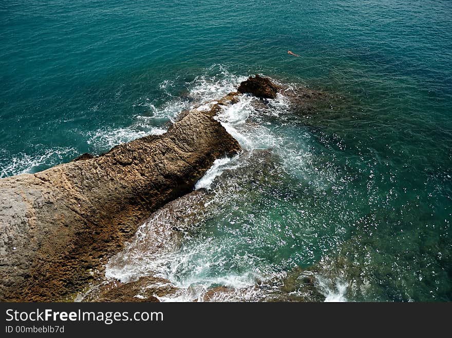 Cliff at Mediterranean coast in Spain