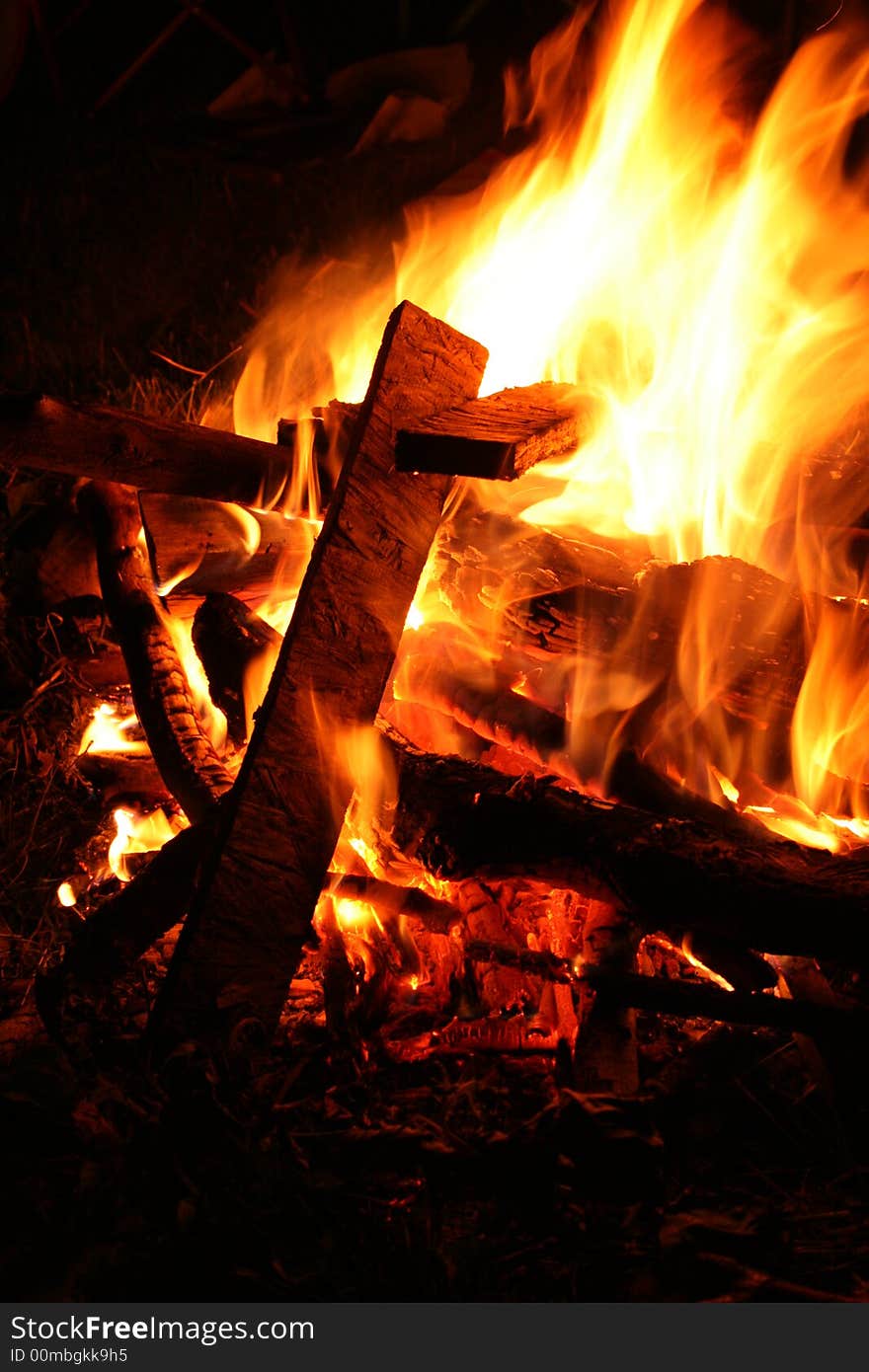 Blazing hot burning coals campfire. Blazing hot burning coals campfire