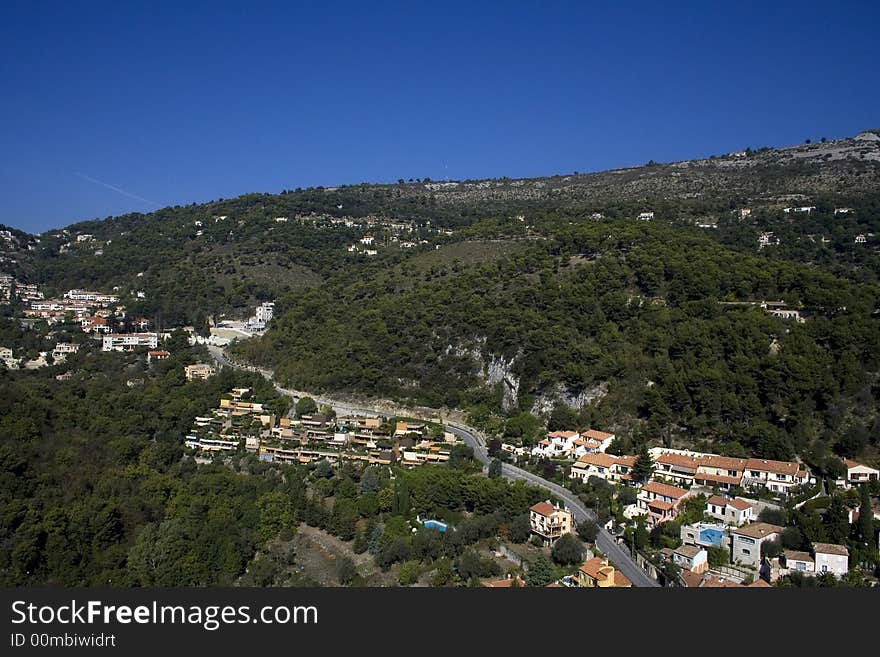 Idyllic picture of the small village in the mountain