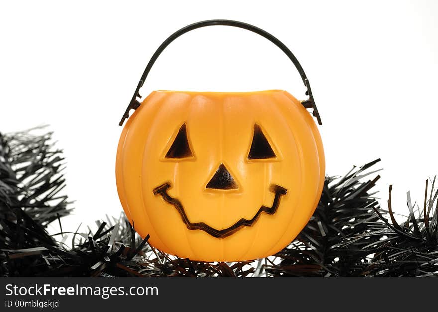 Halloween Decoration - Pumpkin Candy Basket. Halloween Decoration - Pumpkin Candy Basket