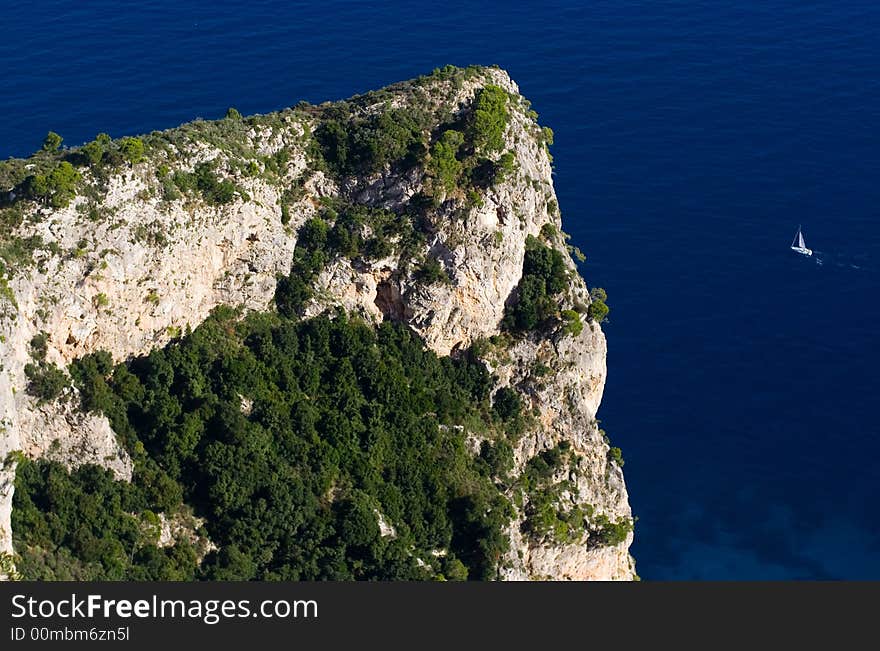 Coast of Capri island, Italy