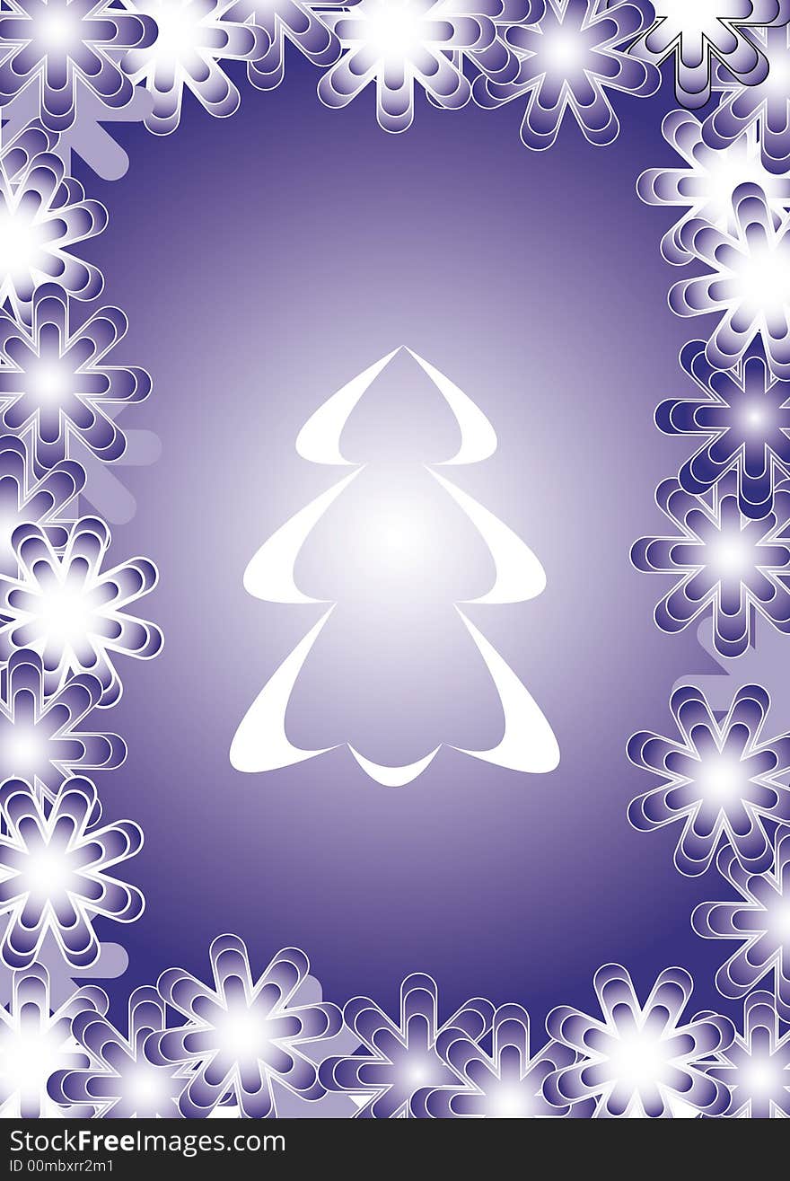 Computer generated vector illustration of Christmas tree. Computer generated vector illustration of Christmas tree