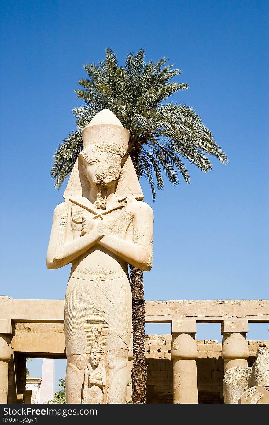 Statue of Ramses II in Karnak, Luxor, Egypt