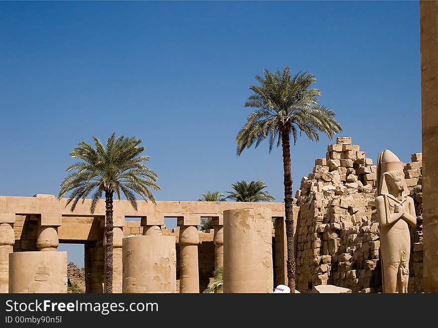 Statue of Ramses II in Karnak, Luxor, Egypt