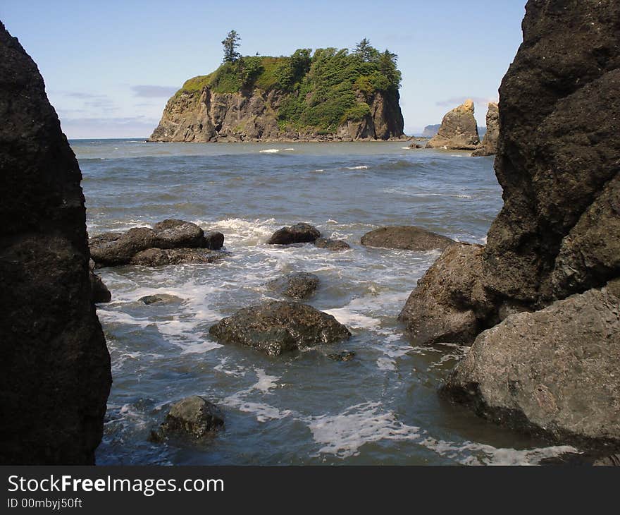 The Picture of Ruby beach was taken in Olympic National Park.