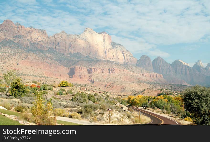 Zion mountain landscape