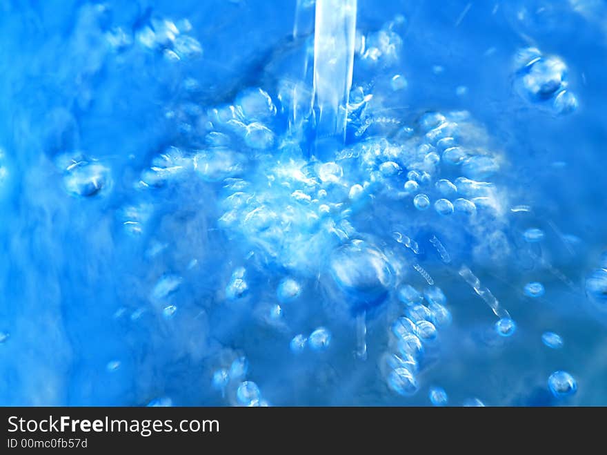 Image of blue bubbling water