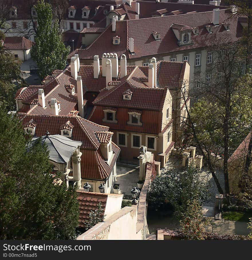 Prague rooftops