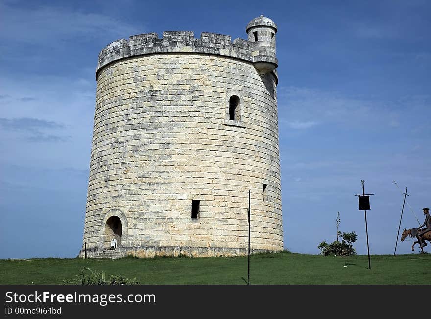 An old spanish fortification at the resort community of varadero in Cuba.