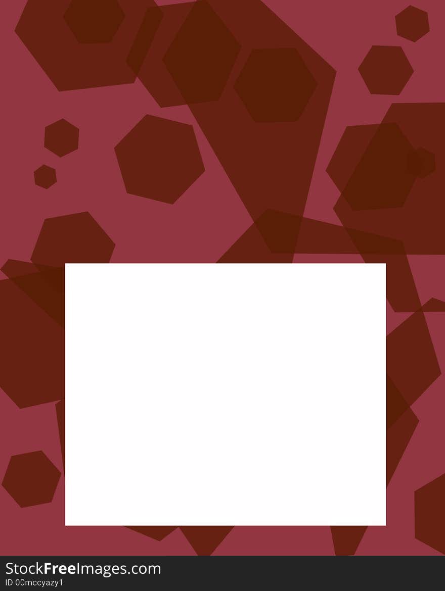 Red pentagons frame