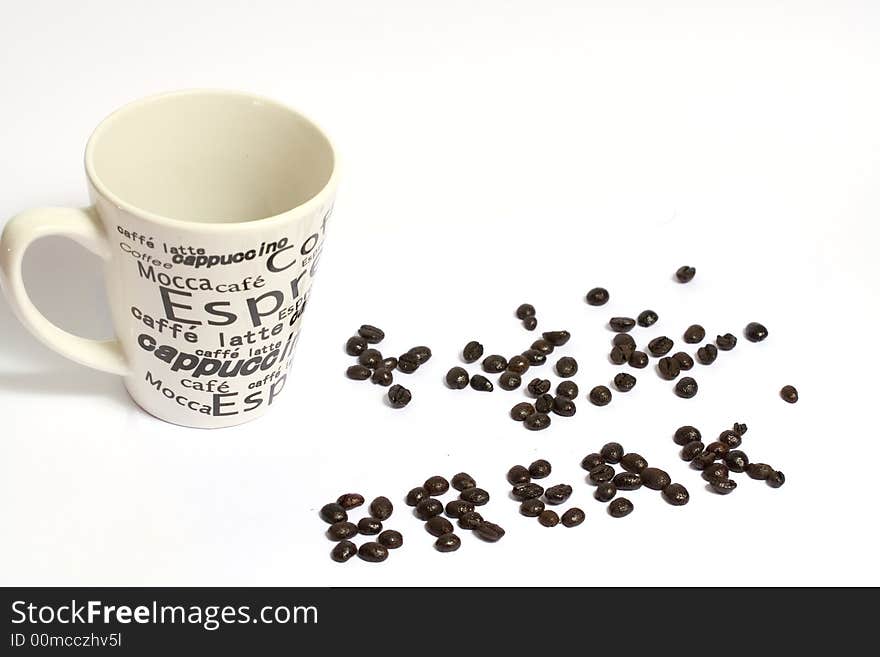 A Coffe Cup whith the word break. A Coffe Cup whith the word break