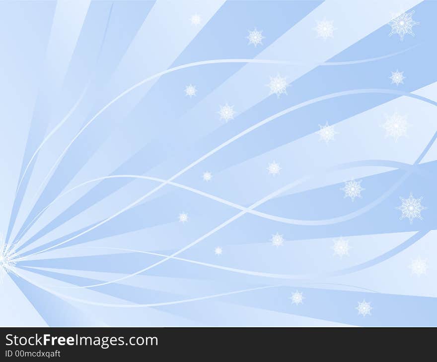 Winter light blue background with snowflakes. Winter light blue background with snowflakes.