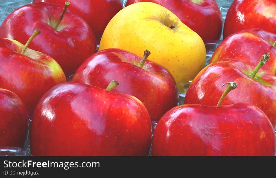 Close up of red apples