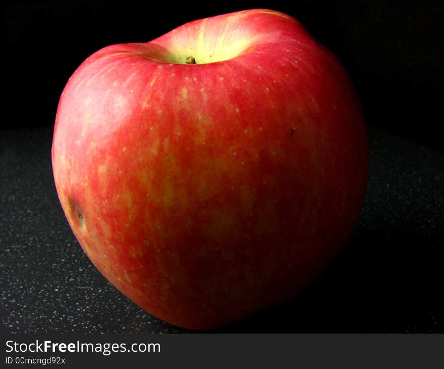 Fresh apple at breakfast at home. Fresh apple at breakfast at home