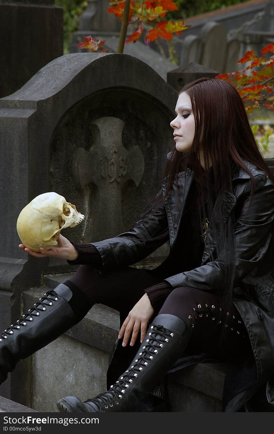 Woman In Cemetery