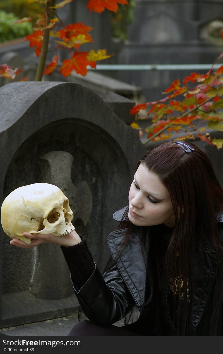 Woman In Cemetery