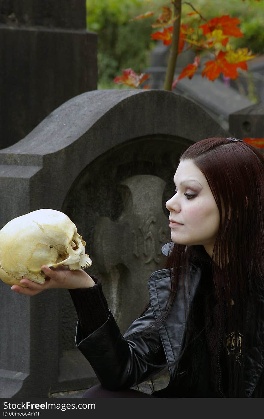 Woman In Cemetery