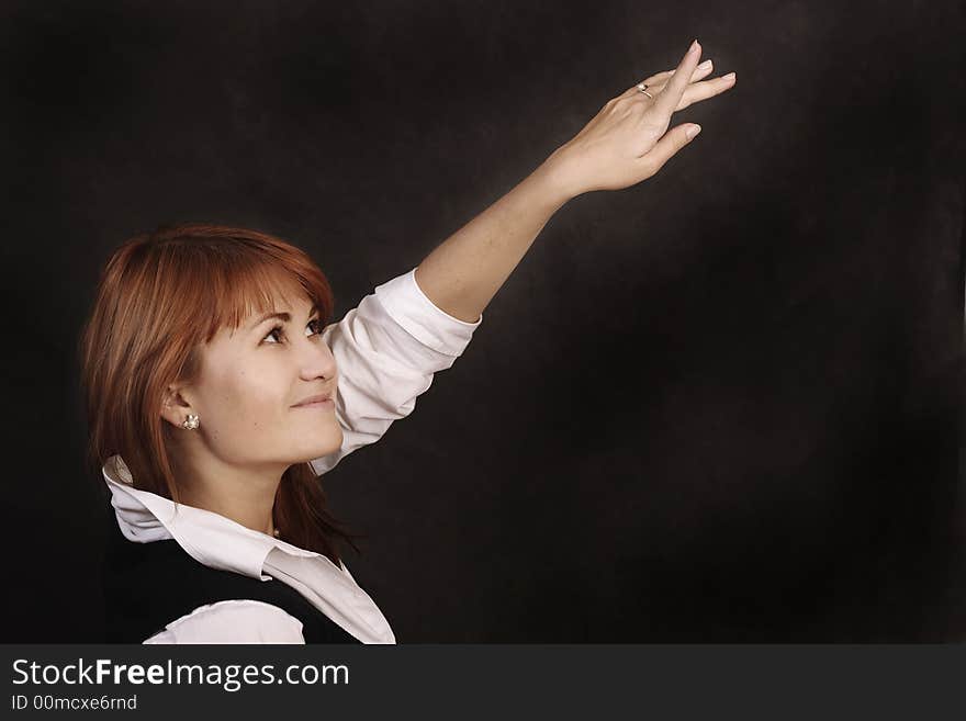 Beautiful business woman with a very confident