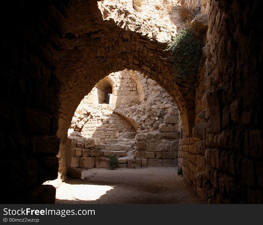 Tunnel in the crusader's castle