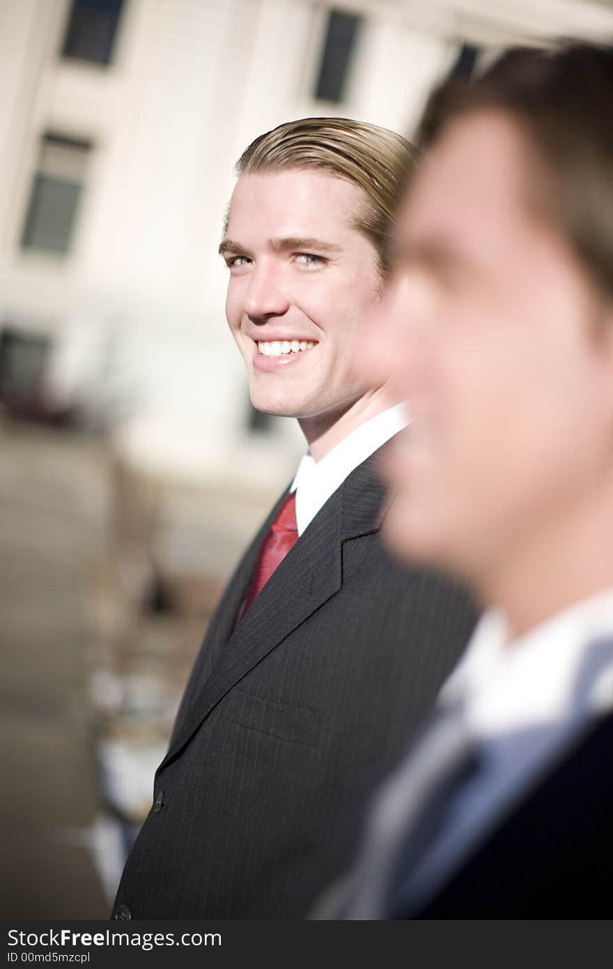 Businessman glance