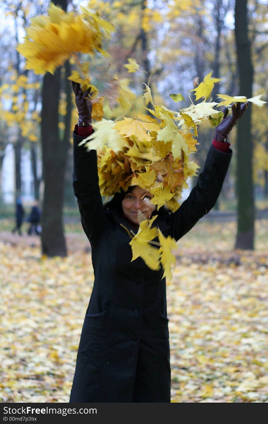 Young woman and autumn