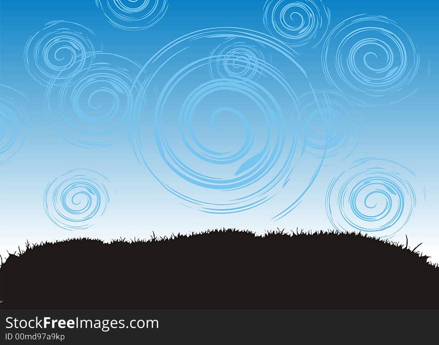 Grass and sky, abstract background