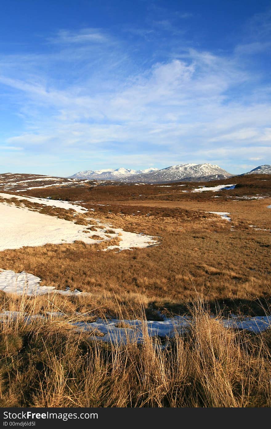 Mountain area in Norway in late fall