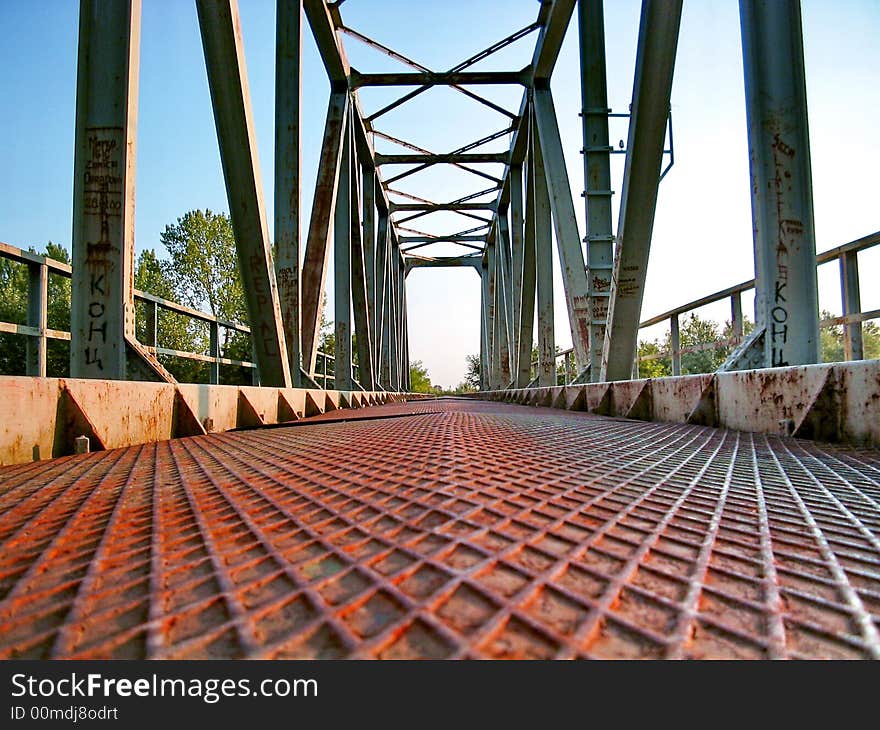 Old Railway Bridge,rusty and shaky