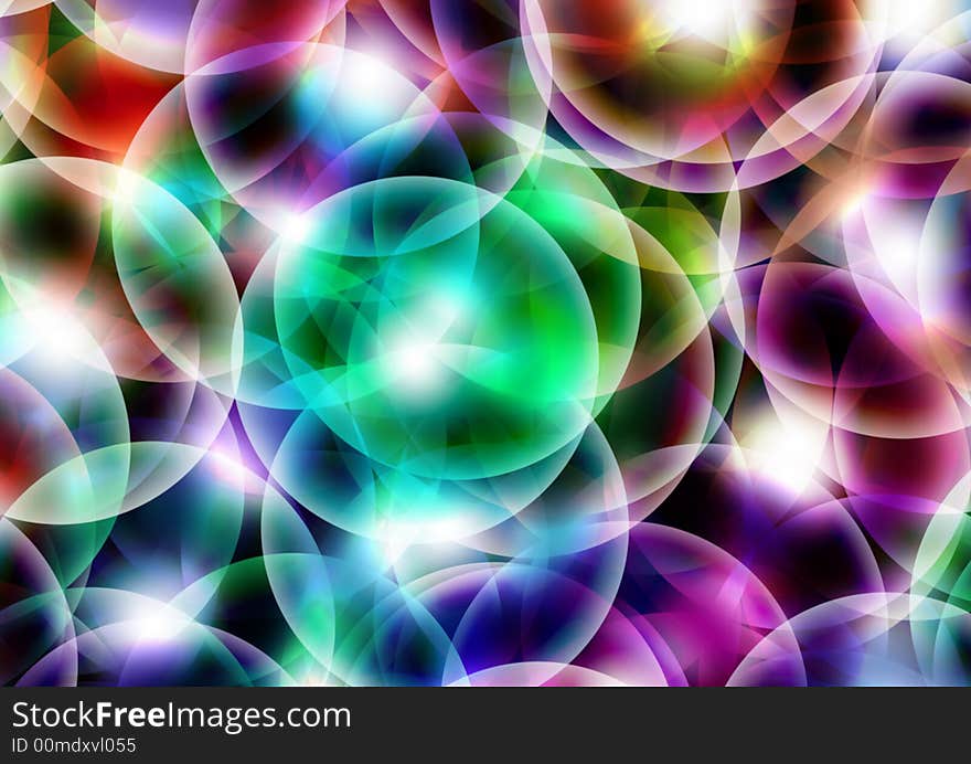 Abstract background -light circle. A background consisting of set of fantastic sparks