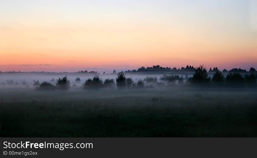 Evening fog