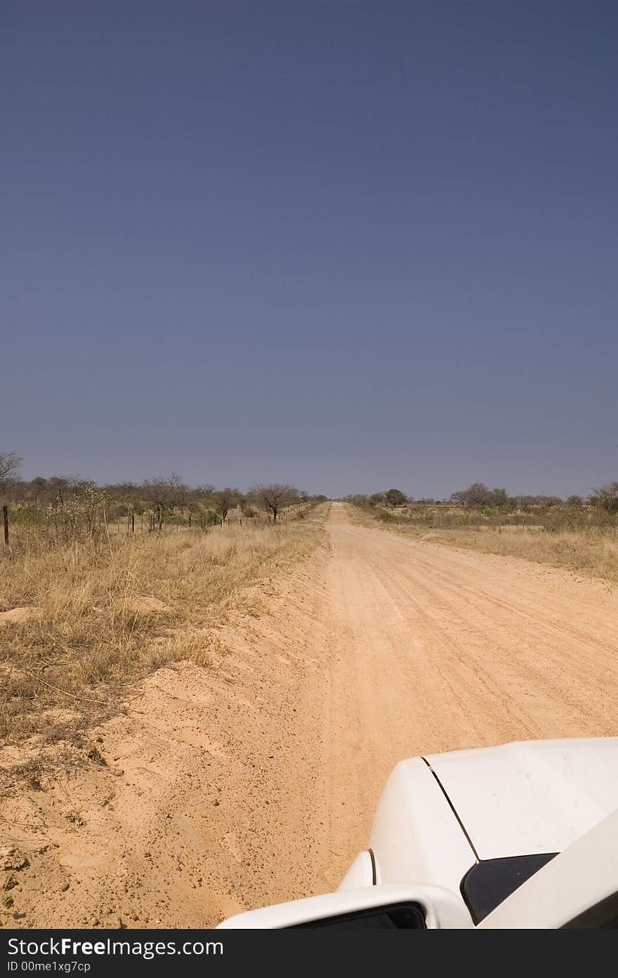 A lone empty sand road in southafrica. A lone empty sand road in southafrica.