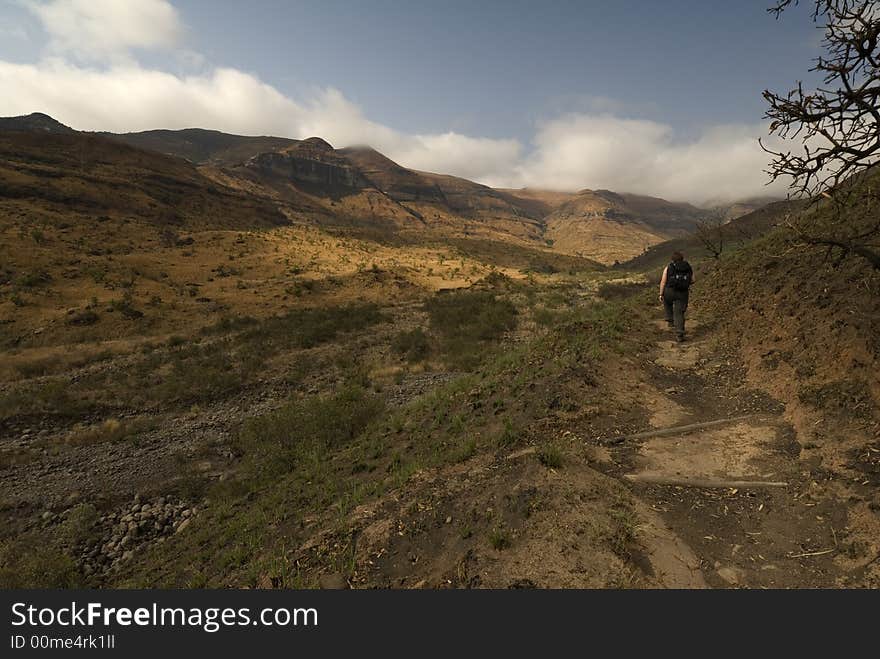 Hiking up Kwa Zulu Natal