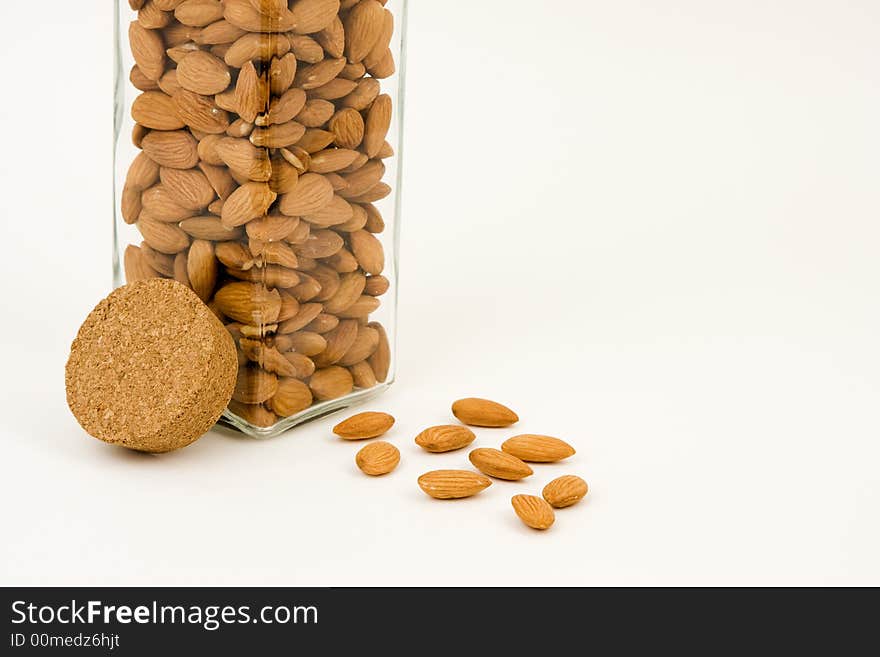 Almonds by Glass Jar