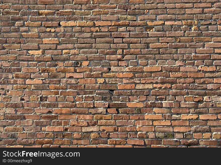 Multi textured brick wall with various colors