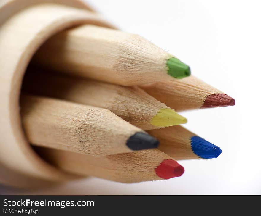 Macroshot of coloring some pencils. Macroshot of coloring some pencils