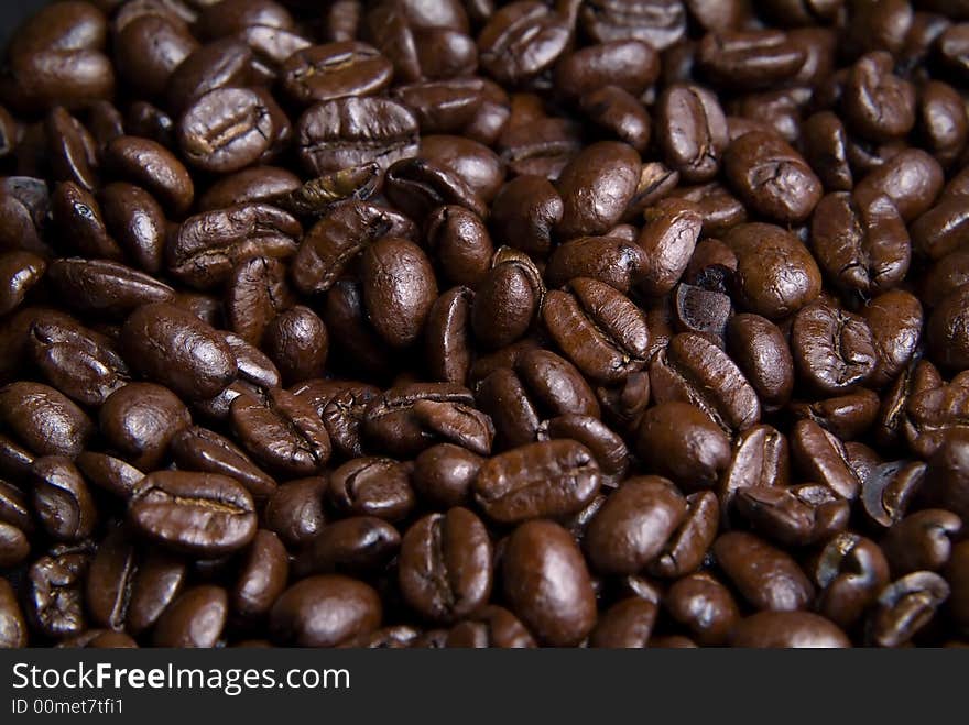 Close up of coffee beans