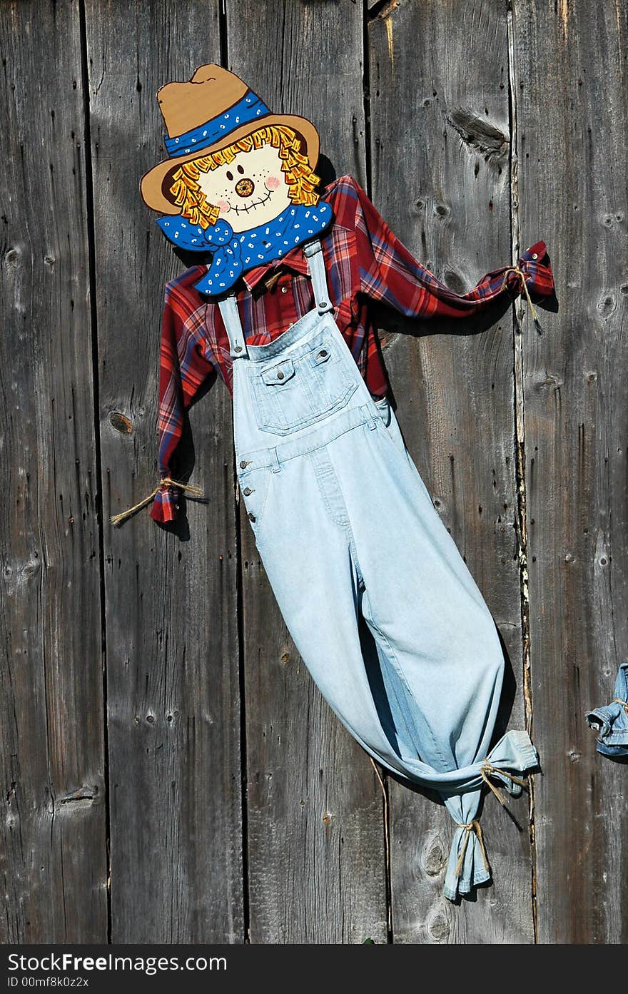 Scarecrow On Barn