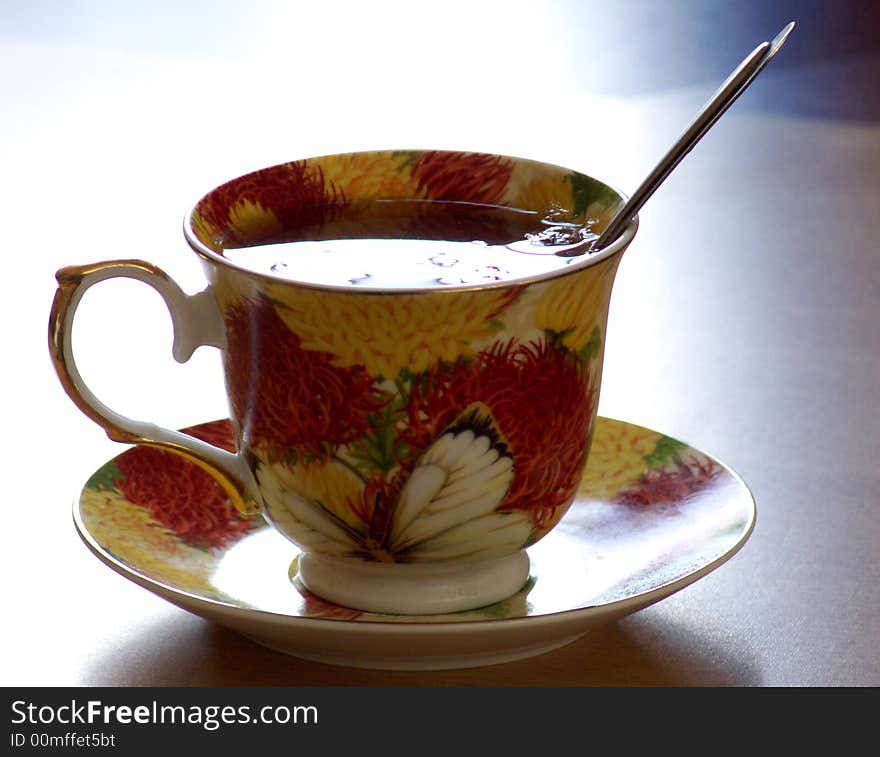 Tea on a white background