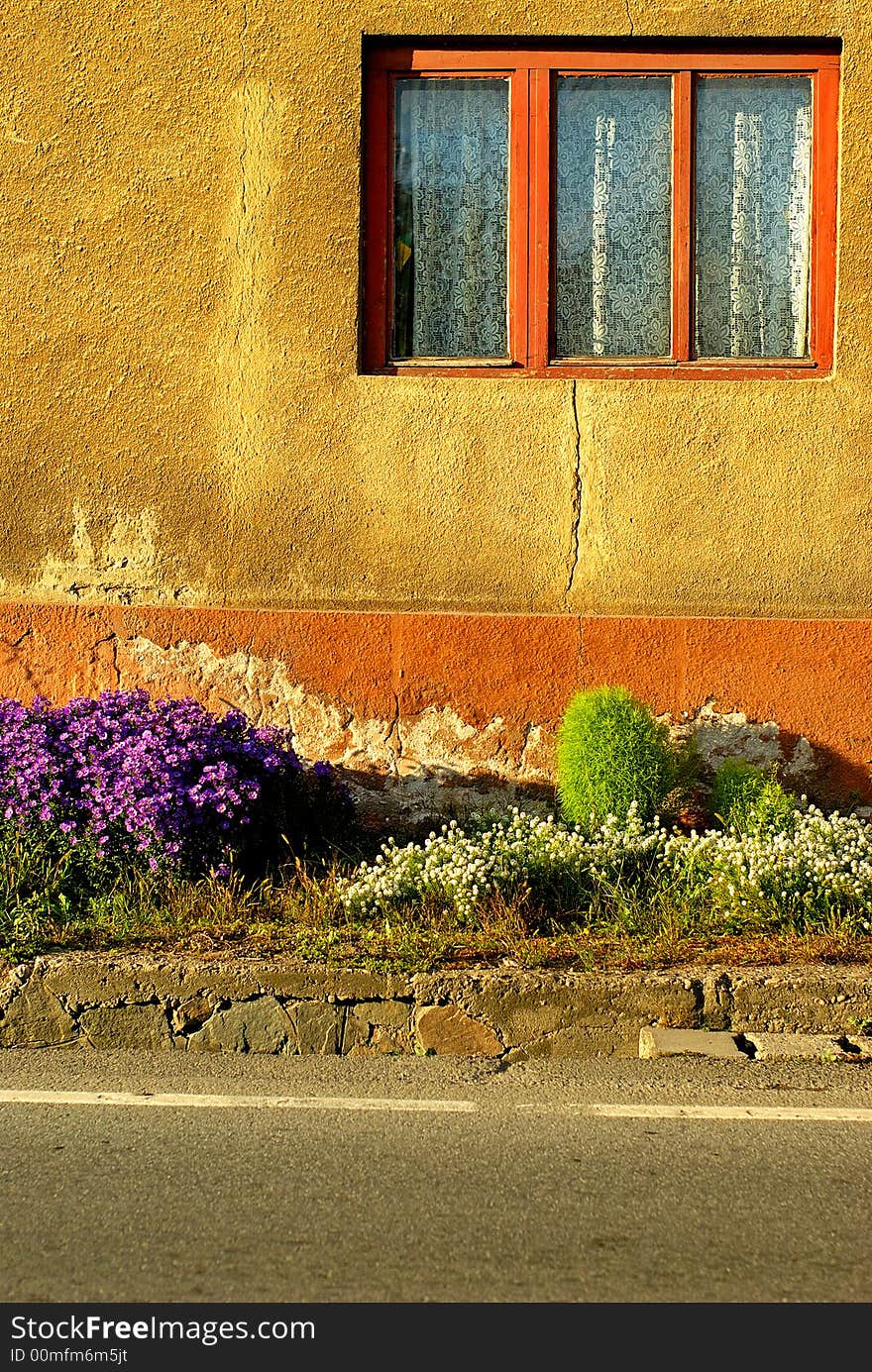 Village house situated on the main road, Romania. Village house situated on the main road, Romania