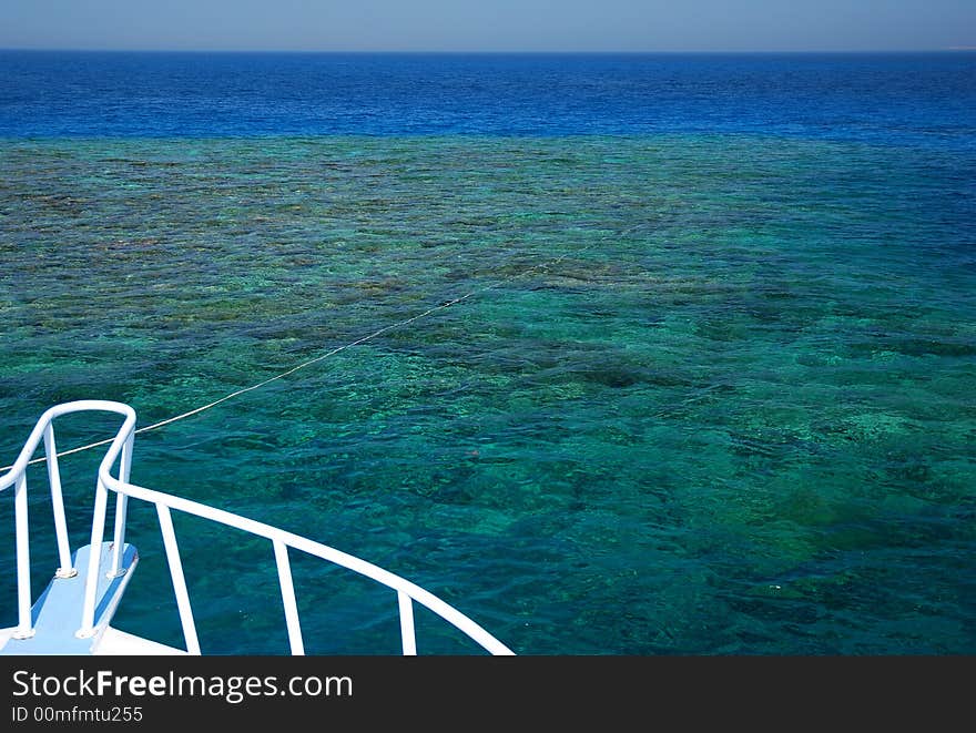 Boat in the Red Sea. Boat in the Red Sea.