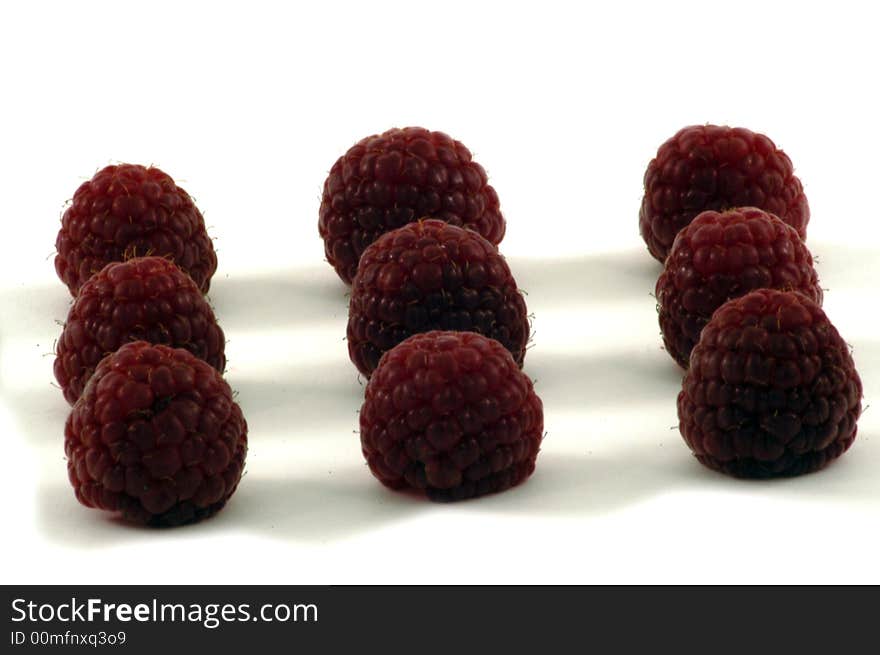 Delicious looking fresh raspberries closeup