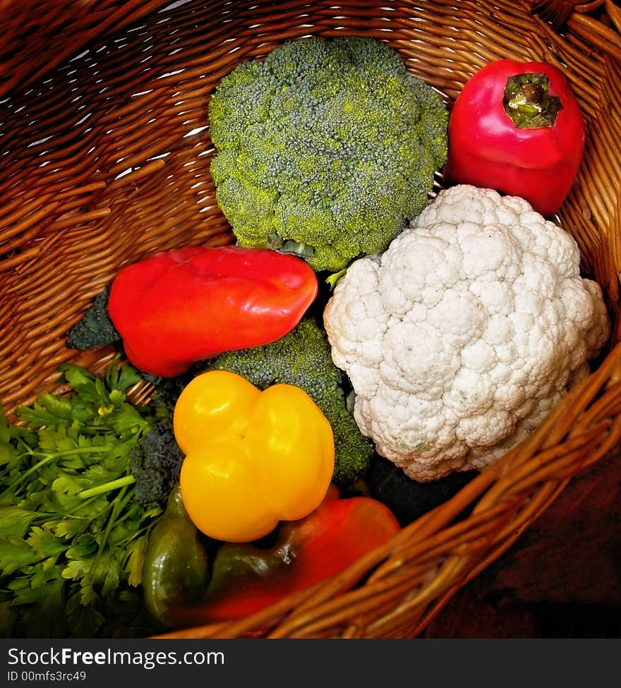 Basket full of vegetables