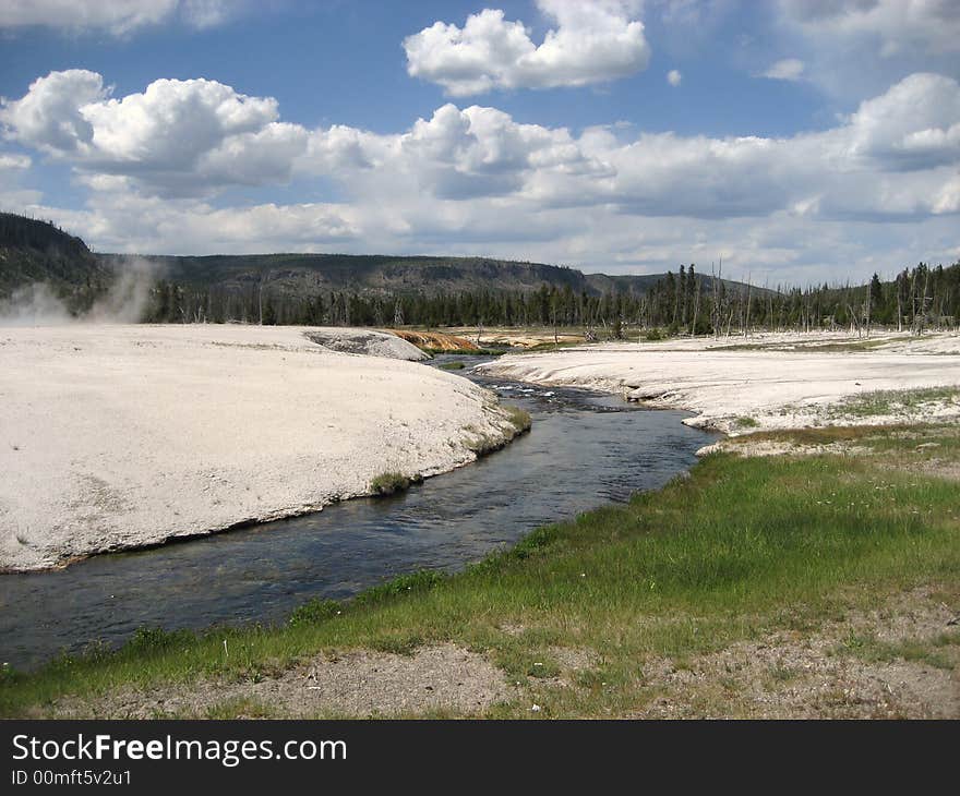 Firehole River is located in Yellowstone National Park.