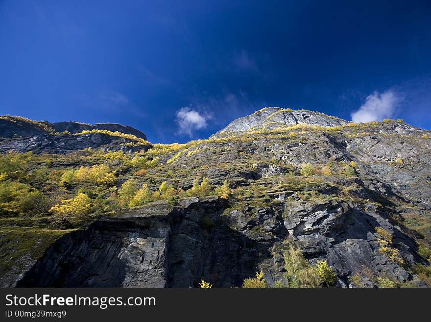 Moutain With Autumn Colors