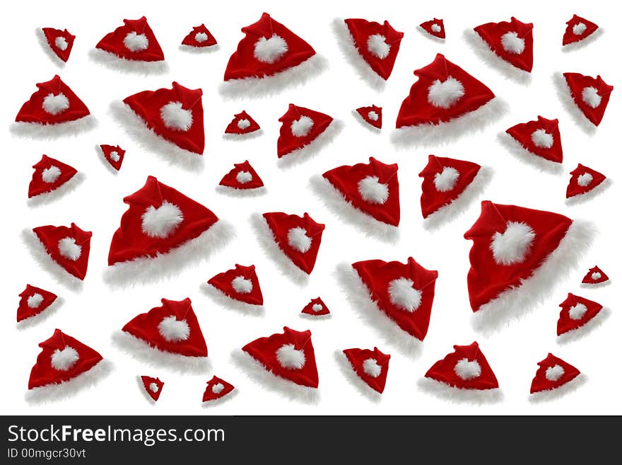 Abstract image of Santa's Hats