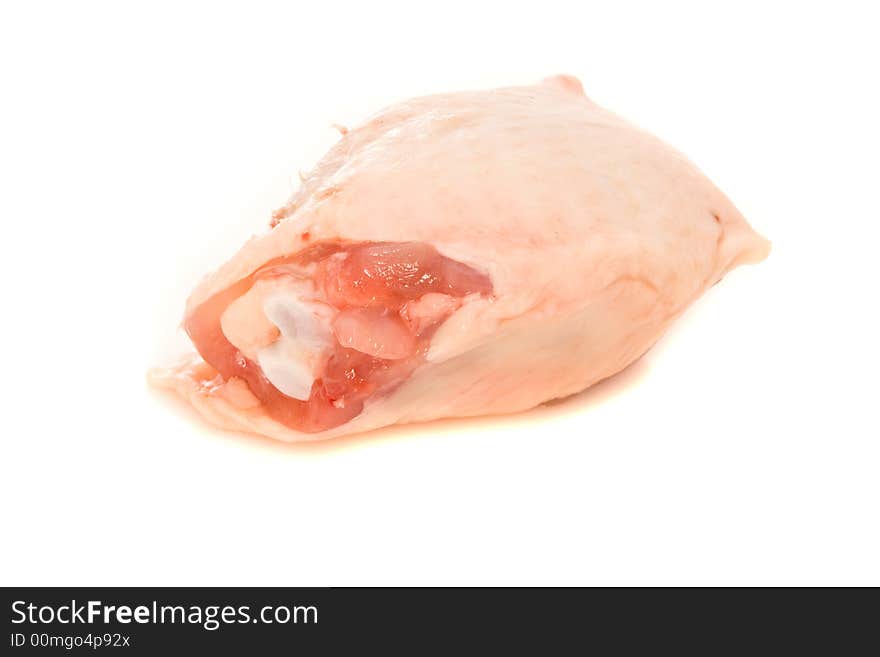 Raw chicken drumsticks on white background. Raw chicken drumsticks on white background