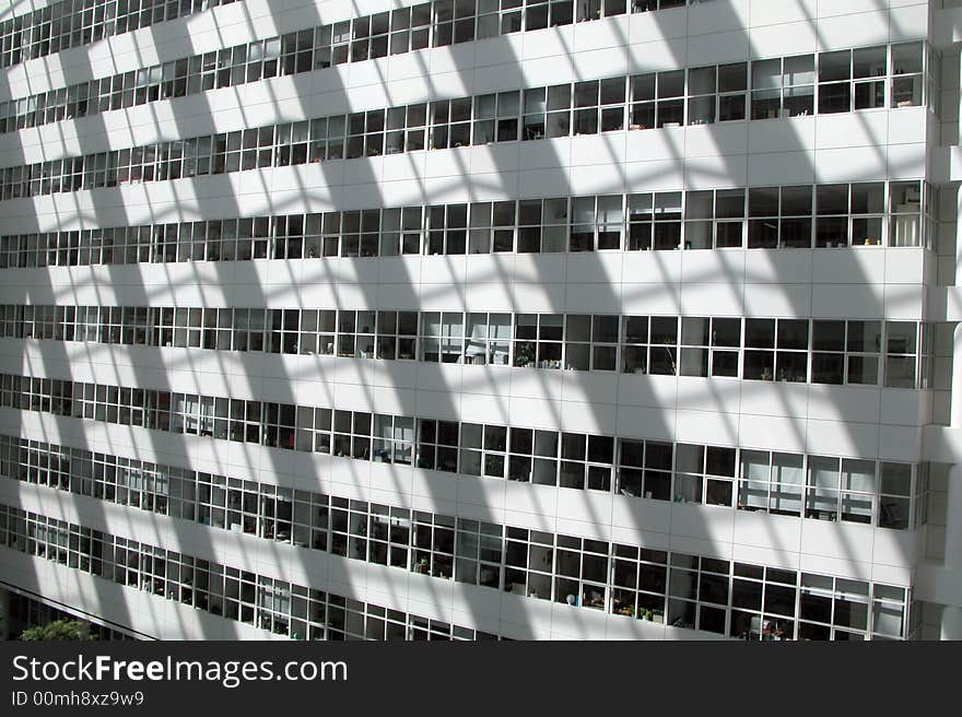 View of a modern bright offices business building. View of a modern bright offices business building