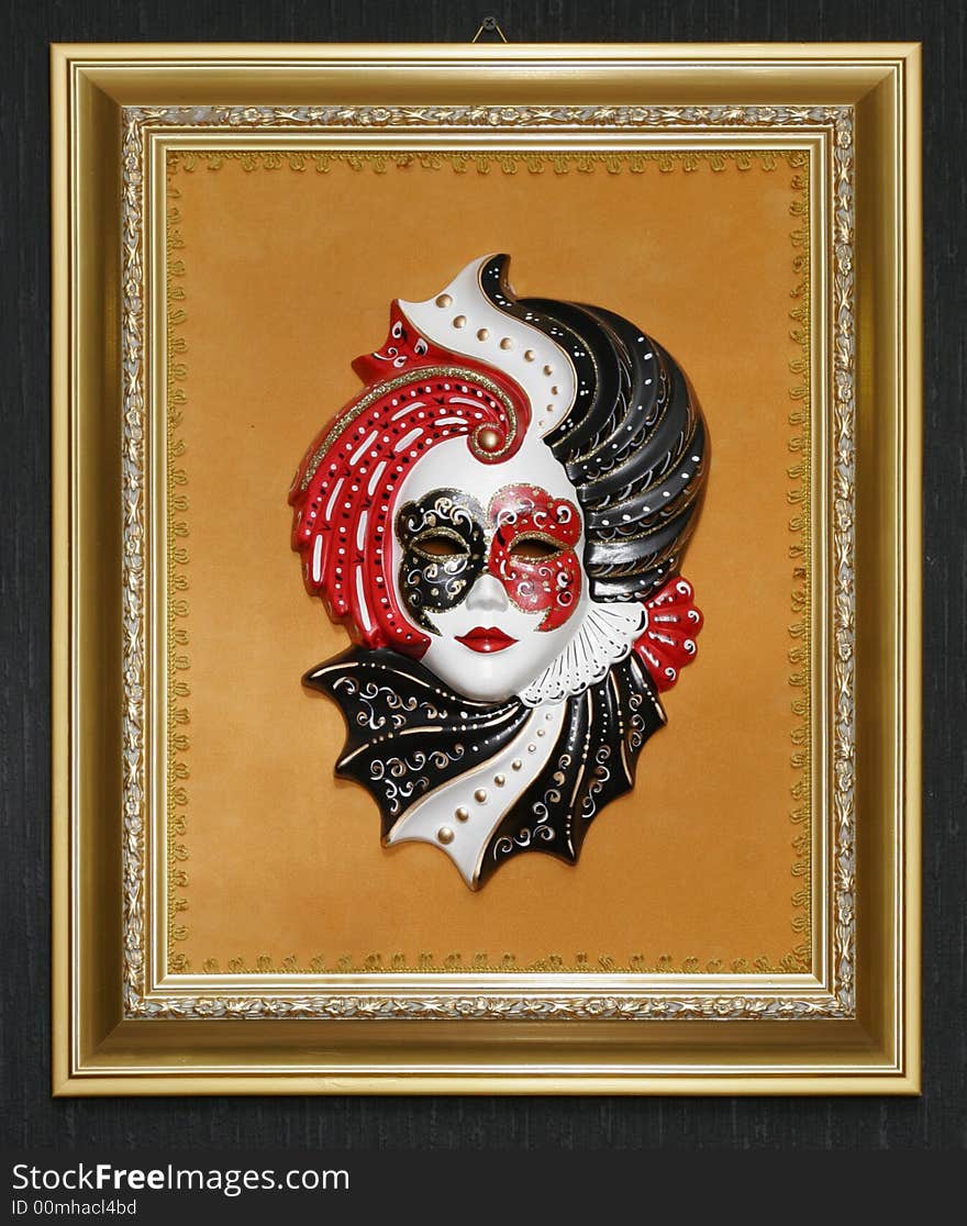 Venice mask in the frame